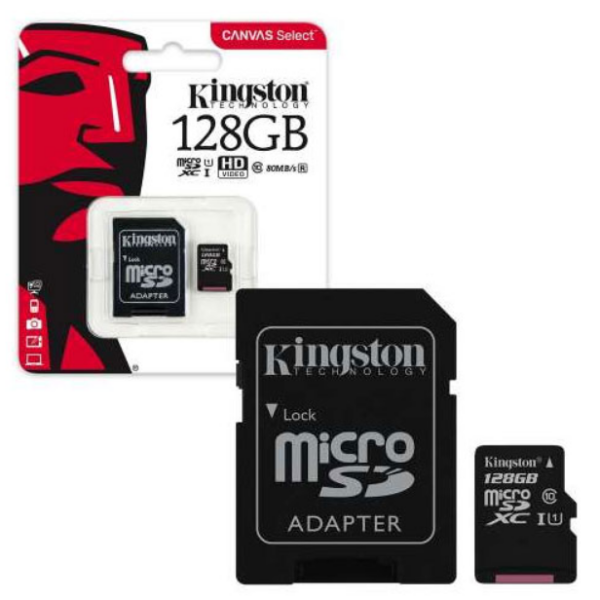 Kingston Memory Card TF / Micro SD Card Class 10 - 128 GB