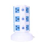 3 Layer Universal Vertical Power Socket Extension with USB Port