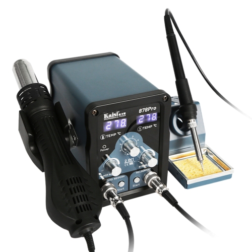 Kaisi 878 Pro 220V 2 In 1 Hot Air SMD Rework Station - Soldering Station Maintenance system For Mobile Repair