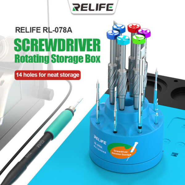 RELIFE RL-078A Screwdriver Rotating Storage