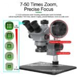 RELIFE M5T PRO B11 7-50X HD TRINOCULAR ZOOM STREREO MICROSCOPE - Image 4